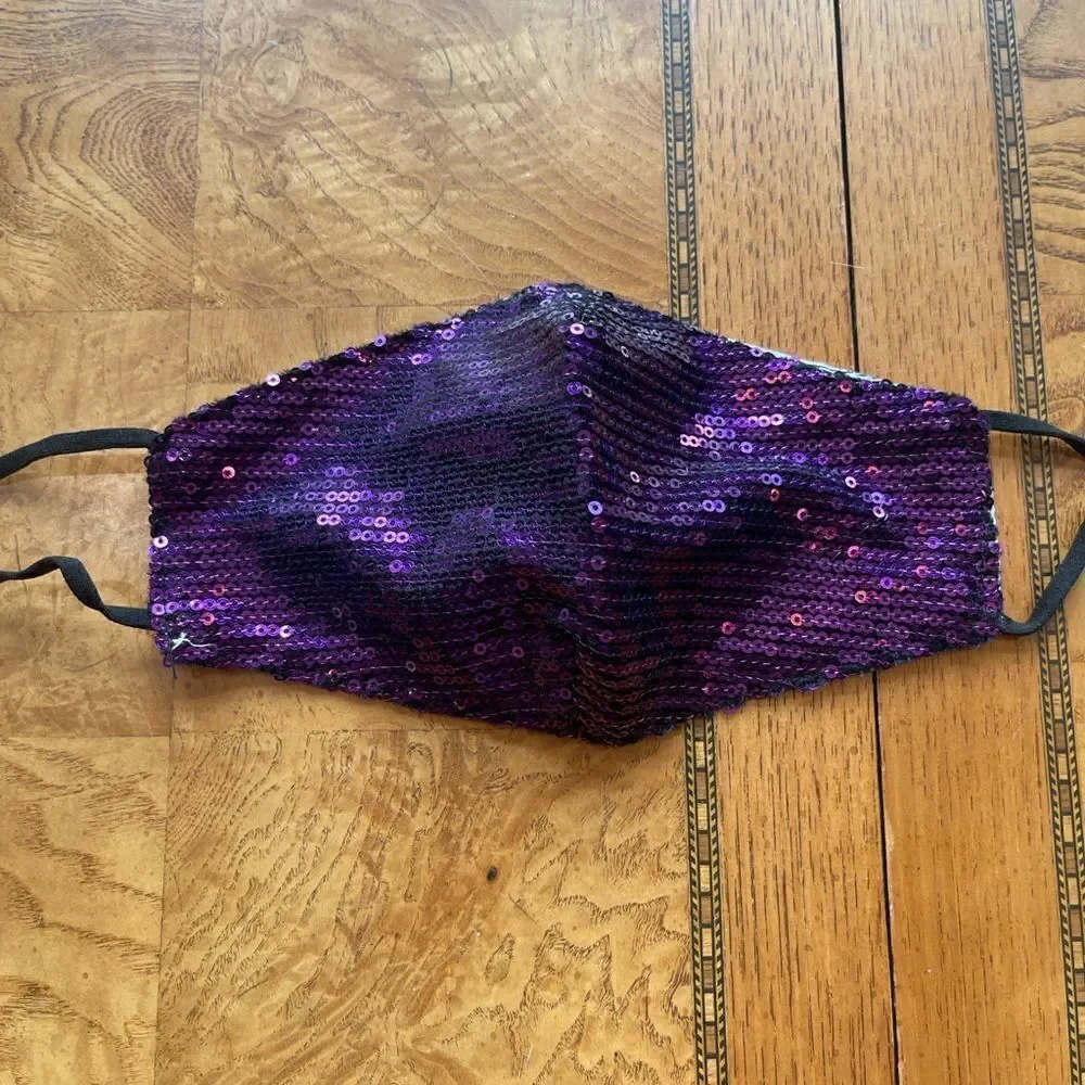 Purple Sequin Face Mask!
